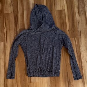 Lululemon Gray Hooded Long Sleeve Top